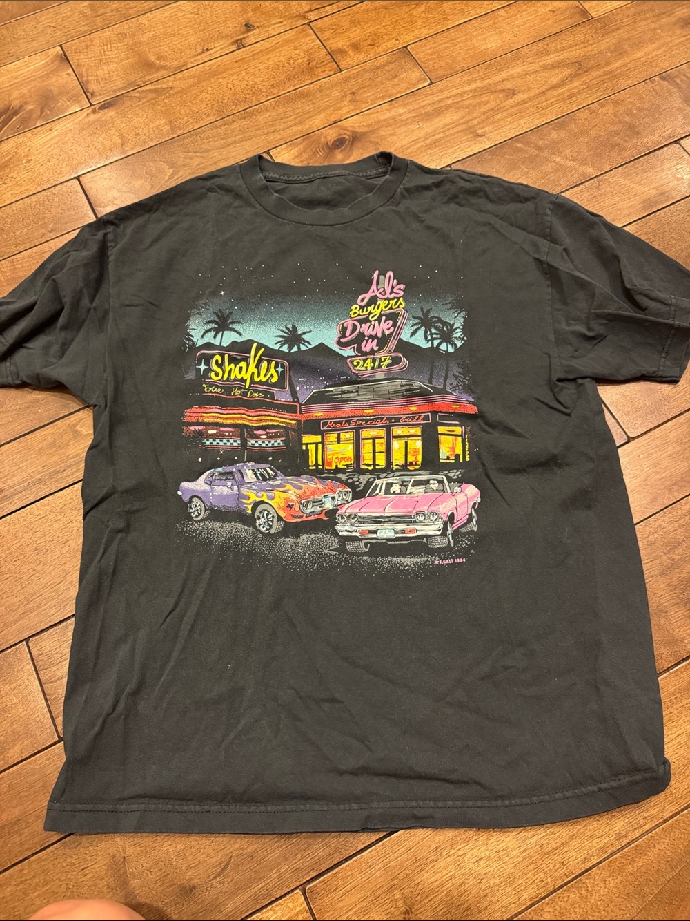 Black Retro Drive-In Graphic Tee